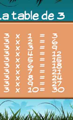 Tables de multiplication 2