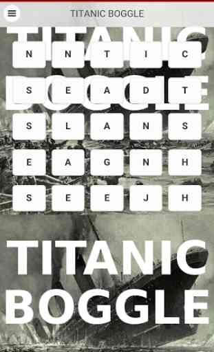 Titanic Boggle - Word Search 1
