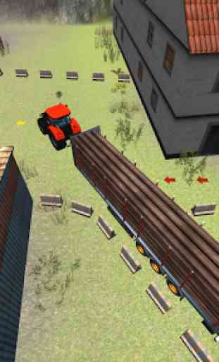 Tracteur 3D: Bois Transport 3