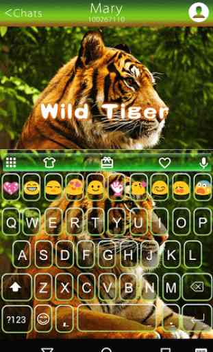 Wild Tiger Emoji Keyboard Skin 1