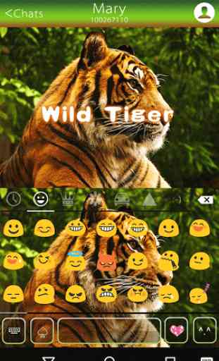 Wild Tiger Emoji Keyboard Skin 2