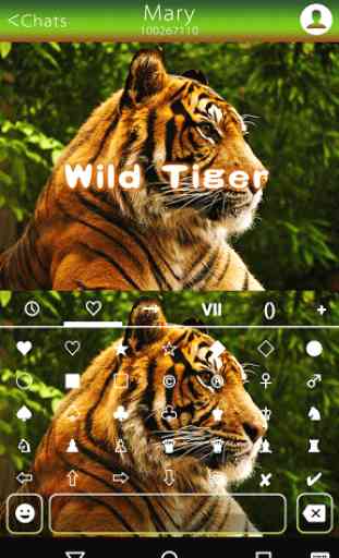Wild Tiger Emoji Keyboard Skin 3
