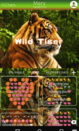 Wild Tiger Emoji Keyboard Skin 4