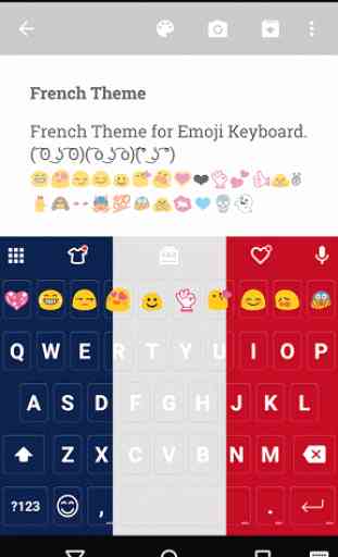 French Emoji Keyboard Theme 1