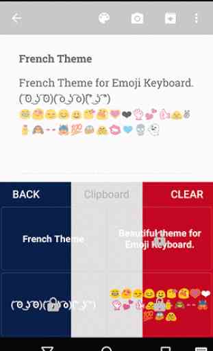 French Emoji Keyboard Theme 4