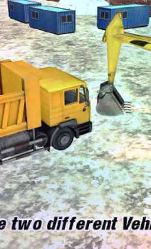 Pelle neige chargeur camion 3D 1