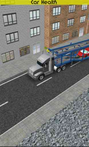 Car transport 3D trailer truck 3