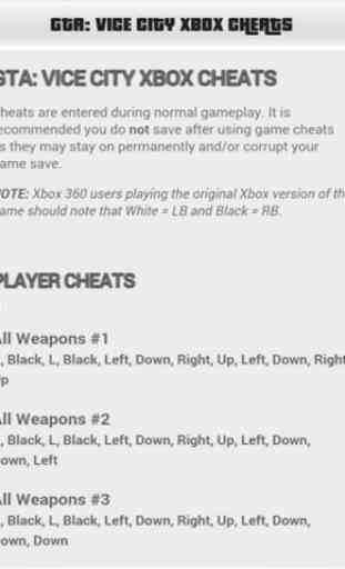Cheat Codes GTA Vice City 2