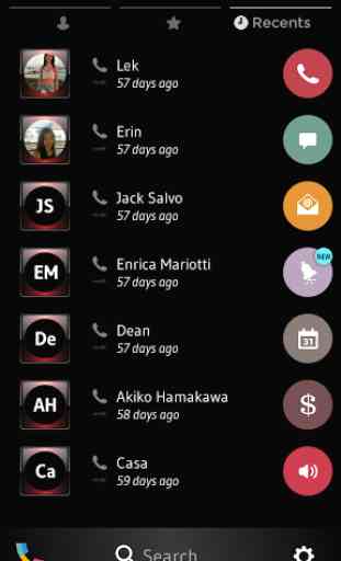 Dusk Red Contacts & Dialer 4