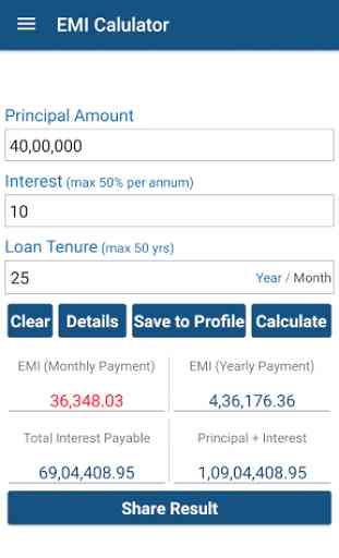 EMI Calculator for Bank Loan 1