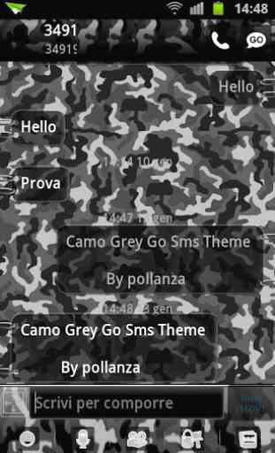 GO SMS Gris Camo Thème 2