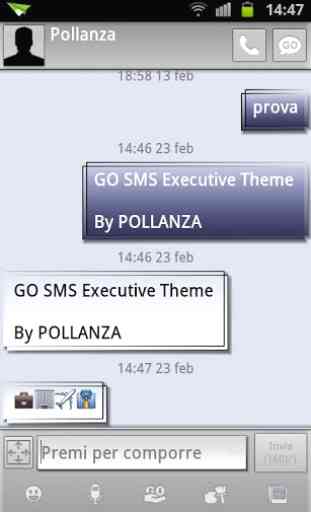 GO SMS Thème Executive 1