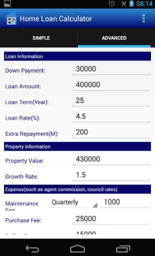 Home loan calculation 3