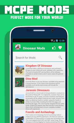 Mods Dinosaur Pour MCPE 1