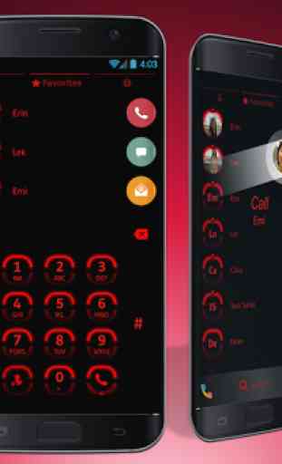 Neon Red Contacts & Dialer 1