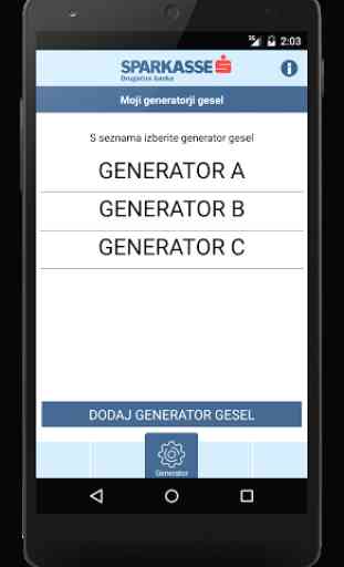 Sparkasse generator 1