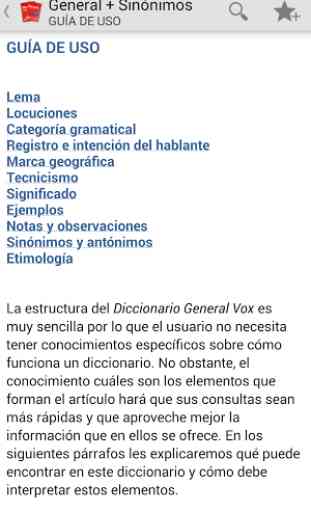 VOX General Spanish +Thesaurus 4