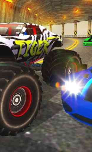 Crazy voiture vs Monster Racer 3