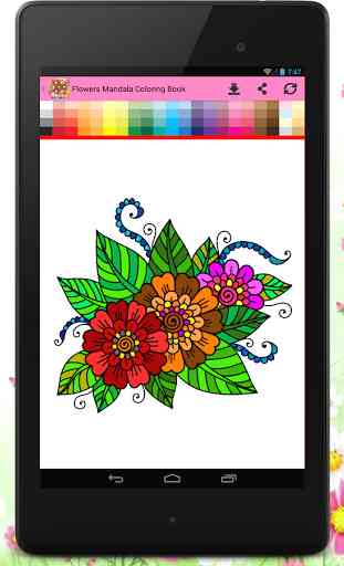 Flowers Mandala Coloring Book 3