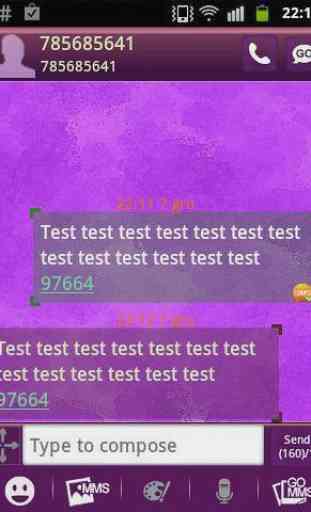 Violet violet GO Theme SMS 2