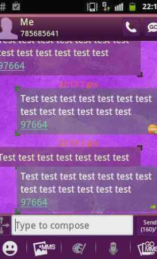 Violet violet GO Theme SMS 3