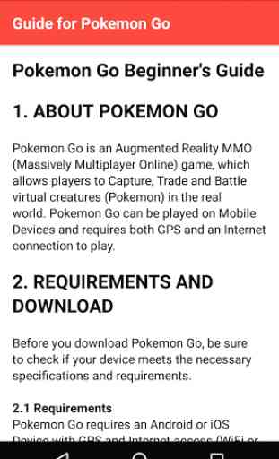Guide pour Pokemon Go 1