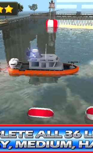 Police Boat Parking : 3D Race 2