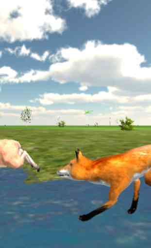 Angry 3D Fox sauvage Attaque 3