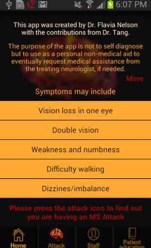 Multiple Sclerosis Attack App 1