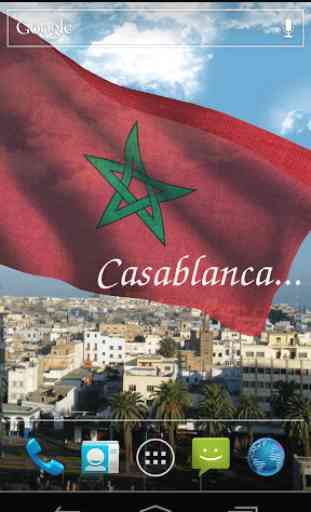 3D Morocco Flag Live Wallpaper 2
