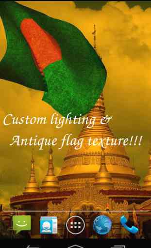 3D Bangladesh Flag LWP 4