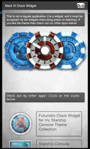 Arc Reactor Clock Widget 1