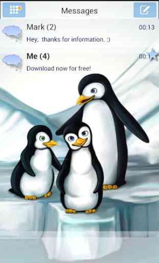 Pingouins Thème GO SMS Pro 1