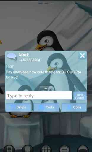 Pingouins Thème GO SMS Pro 4