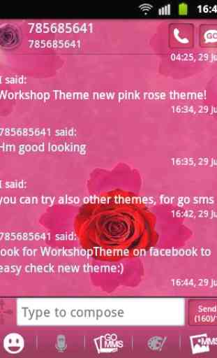 Thème rose rose mignon GO SMS 4