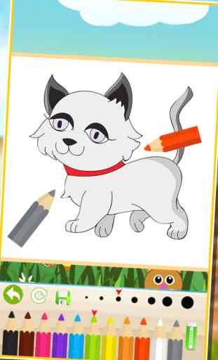 badine l'animal livre à colorier: chien mignon chat peinture poney chaton préscolaire 1