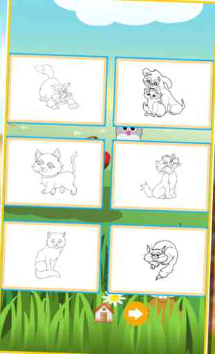 badine l'animal livre à colorier: chien mignon chat peinture poney chaton préscolaire 4