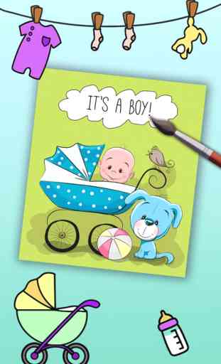 Livre de coloriage de bébé-colorier et peindre des nouveau née dessin et peinture des images &illustration - Premium 1