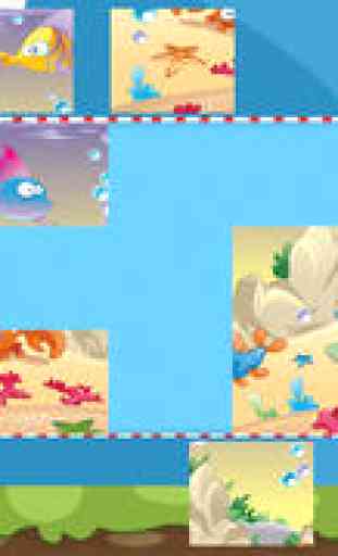 Puzzle de la mer - jeu de puzzles pour enfants en bas âge et les parents! Apprendre avec des poissons, anguilles, crabes, tortues, l'eau, océan, requin de la maternelle, école maternelle et l'école maternelle 1