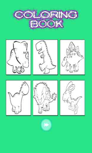 Enfants Coloring Book - Cute Cartoon Dinosaur 1 1