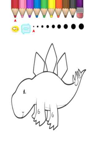 Enfants Coloring Book - Cute Cartoon Dinosaur 1 3
