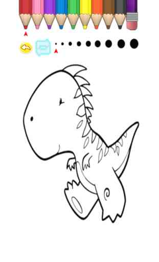 Enfants Coloring Book - Cute Cartoon Dinosaur 1 4