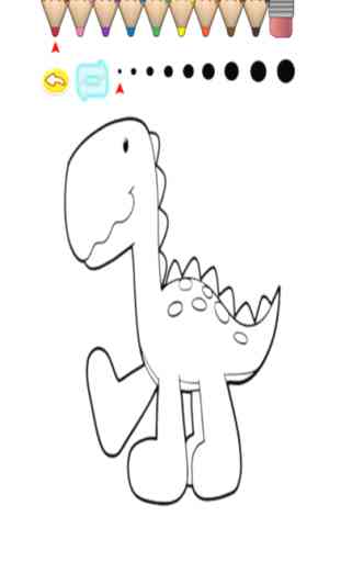 Enfants Coloring Book - Cute Dinosaur Cartoon Ringo 4