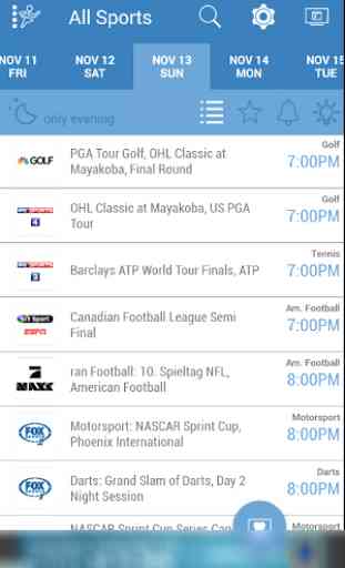 Live Sports TV Listings Guide 1