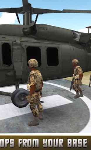 Armée 3D Helicopter Transporte 2