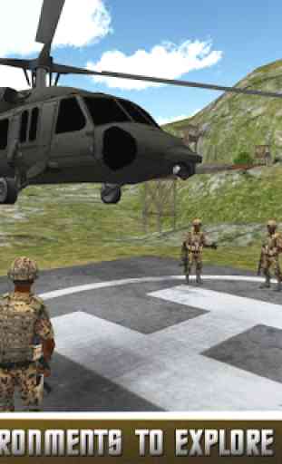 Armée 3D Helicopter Transporte 4
