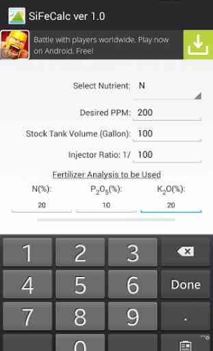 Simple Fertilizer Calculator 2