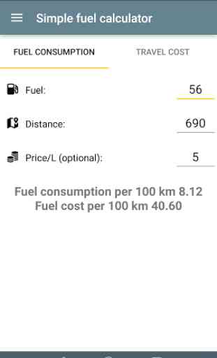 Simple fuel calculator 1