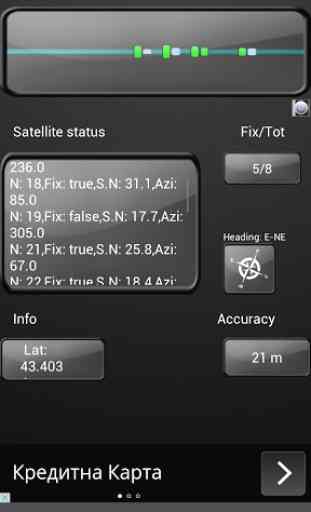 État de test GPS satellite 3