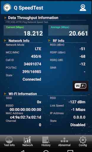 Q Speed Test LTE WCDMA WiFi 3